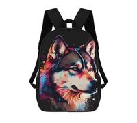 sinyumoney Husky Colorful Mochila Escolar Impresa En 3D Para Niños, Mochila Escolar, Mochilas De Viaje, Bolso Informal De Moda Para Niños Y Estudiantes 17inch
