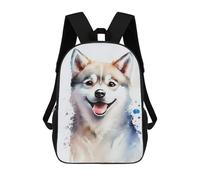 sinyumoney Husky Cute Dog Mochilas Para Niños Mochila Escolar De Moda Mochila Escolar Impresa En 3D Para Niños Estudiantes De Primaria Y Secundaria 17inch