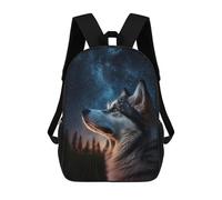 sinyumoney Husky Dog Galaxy Mochilas Impresas En 3D 17inch Mochila Escolar Infantil Para Exteriores, Mochila Informal De Día, Bolsas De Viaje Informales Para Estudiantes De Secundaria