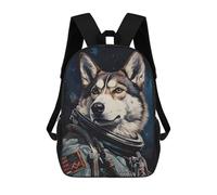sinyumoney Husky Dog The Astronaut Mochila Escolar Para El Trabajo, Negocios, Universidad Y Escuela Para Niñas Y Adolescentes 17inch
