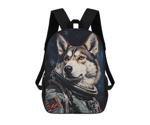 sinyumoney Husky Dog The Astronaut Mochila Escolar Para El Trabajo, Negocios, Universidad Y Escuela Para Niñas Y Adolescentes 17inch