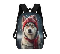 sinyumoney Husky Hat Mochila Escolar Mochilas Escolares Para Niñas Y Niños Mochila Con Bolsillo Mochila Escolar De Moda Mochila Infantil 17inch