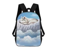 sinyumoney Husky Puppy Dreaming Mochila Impermeable Para Ordenador Portátil Para Niños/niñas/adolescentes 17inch