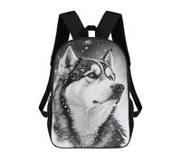 sinyumoney Husky Snow Animal Mochilas Para Niños Mochila Escolar De Moda Mochila Escolar Impresa En 3D Para Niños Estudiantes De Primaria Y Secundaria 17inch