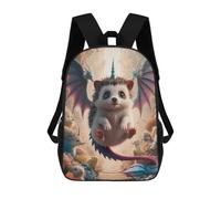 sinyumoney Hybrid Hedgehog with Dragon Wings Mochila Escolar Para Niñas Y Niños, Mochilas De Gran Capacidad, Mochilas Ligeras Para Niños Y Estudiantes 17inch