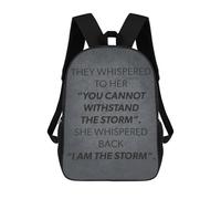 sinyumoney I AM The Storm Girl Power Mochila Escolar Resistente Al Agua, Mochila Escolar De Negocios Para Niñas, Niños Y Adolescentes 17inch