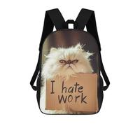 sinyumoney I Hate Work Mochilas Para Niños Y Estudiantes, Mochilas Escolares Impresas En 3D, Mochilas Para Estudiantes De Primaria Y Secundaria, Mochilas Para Niños Y Niñas 17inch