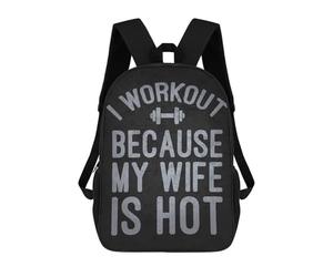 sinyumoney I Workout Because My Wife Is Hot - Funny Husband Gym Motivation Mochila Escolar Informal Para El Día A Día, Ideal Para Viajes, Trabajo Y Uso Diario 17inch