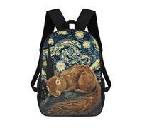 sinyumoney I ird Ilustration on Black Background Mochila Escolar Para La Escuela, La Escuela, La Universidad Y Viajes Para Adolescentes, Niños, Mujeres Y Hombres, Squirrel Sleeping Under Starry