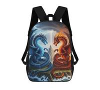 sinyumoney Ice And Fire Dragons Confrontation Mochila Escolar Infantil Impresa En 3D Para Niños, Mochilas De Viaje, Bolsas Para Libros Para Niños Estudiantes De Primaria 17inch