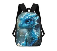 sinyumoney Ice Blue Baby Dragon Mochila Escolar Para Niños, Mochila Escolar Impresa En 3D Para Estudiantes De Primaria Y Secundaria 17inch