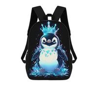 sinyumoney Ice Penguin King Mochilas Escolares Mochilas Escolares De Secundaria Mochila Informal Para El Campus Viajes Al Aire Libre Deportes 17inch
