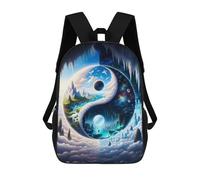 sinyumoney Iceland Yin And Yang Mochila Infantil, Mochila Escolar De Gran Capacidad Para Estudiantes, Mochila Para Libros, Mochila Para Niños, Niñas, Adultos Y Adolescentes 17inch