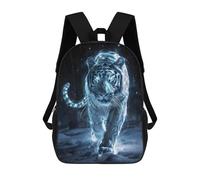 sinyumoney Icy Glow Tiger Mochila Escolar Impresa En 3D Para Niños, Mochila Escolar Informal De Moda Para Viajes Para Niños Y Estudiantes 17inch