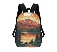 sinyumoney Idaho Mountain Landscape Mochila, Mochila Escolar Impresa En 3D, Bolsa Para El Almuerzo Escolar, Mochila De Viaje, Mochila Para Amigos, Mochila Escolar Para Niñas Y Niños 17inch