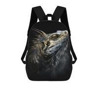 sinyumoney Iguana Close Up Mochilas Para Niños 17inch Mochila Escolar Mochila Escolar Impresa En 3D Para Niños De Primaria Y Secundaria