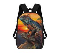 sinyumoney Iguana in Sunset Mochilas Infantiles Mochila Escolar Mochila Impresa En 3D Para Niños Mochilas De Viaje Bolsas Para Libros Mochila Escolar Para Niños 17inch