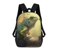 sinyumoney Iguana in The Sunlight Mochila Escolar Para Niños Mochila Escolar Impresa En 3D Mochila Escolar De Moda Para Niños De Primaria Y Secundaria 17inch