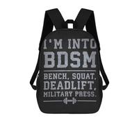 sinyumoney Im Into BDSM - Gym Humor Mochilas Para Niños 17inch Mochila Escolar Mochila Escolar Impresa En 3D Para Niños De Primaria Y Secundaria
