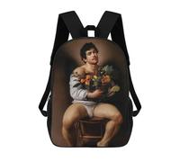 sinyumoney Immortal Fruit - Man with Fruit Basket Mochila Ligera Informal Para El Día A Día, Mochila Escolar Para El Campus, Actividades Al Aire Libre, Viajes Y Deportes 17inch