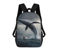 sinyumoney Impresión 3D A Whale of A Surprise Mochilas Escolares Para Niños Mochilas Para Libros De Gran Capacidad Mochila De Viaje Mochilas De Día 17inch