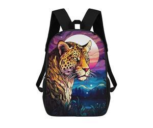 sinyumoney Impresión 3D Abstract Leopard Night Moo Mochilas Escolares Para Niños Mochilas Para Libros De Gran Capacidad Mochila De Viaje Mochilas De Día 17inch