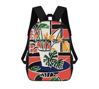 sinyumoney Impresión 3D Abstract Plant Composition Mochilas Escolares Para Niños Mochilas Para Libros De Gran Capacidad Mochila De Viaje Mochilas De Día 17inch