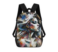 sinyumoney Impresión 3D Abstract Woman Portrait Mochilas Escolares Para Niños De 17 Pulgadas, Mochilas Para Libros Para Niños, Mochila De Gran Capacidad, Mochila De Viaje, Mochilas De Uso Diario
