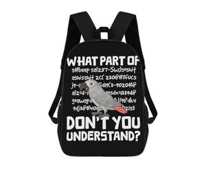 sinyumoney Impresión 3D African Grey Parrot Mochilas Escolares Para Niños Mochilas Para Libros De Gran Capacidad Mochila De Viaje Mochilas De Día 17inch