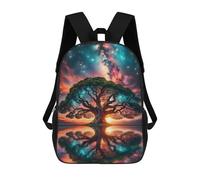 sinyumoney Impresión 3D Big Tree in Space Mochilas Escolares Para Niños Mochilas Para Libros De Gran Capacidad Mochila De Viaje Mochilas De Día 17inch