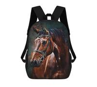 sinyumoney Impresión 3D Black Horse Mochilas Escolares Para Niños De 17 Pulgadas, Mochilas Para Libros Para Niños, Mochila De Gran Capacidad, Mochila De Viaje, Mochilas De Uso Diario