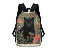 sinyumoney Impresión 3D Black Panther Roses Morris Mochilas Escolares Para Niños De 17 Pulgadas, Mochilas Para Libros Para Niños, Mochila De Gran Capacidad, Mochila De Viaje, Mochilas De Uso Diario