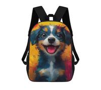 sinyumoney Impresión 3D Blissful Cute Dog Mochilas Escolares Para Niños Mochilas Para Libros De Gran Capacidad Mochila De Viaje Mochilas De Día 17inch