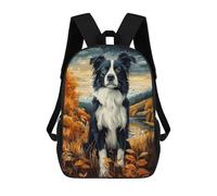 sinyumoney Impresión 3D Border Collie in Autumn Landscape Mochilas Escolares Para Niños Mochilas Para Libros De Gran Capacidad Mochila De Viaje Mochilas De Día 17inch