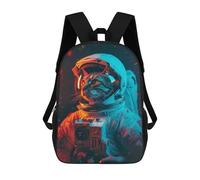 sinyumoney Impresión 3D Cat Astronaut Mochilas Escolares Para Niños De 17 Pulgadas, Mochilas Para Libros Para Niños, Mochila De Gran Capacidad, Mochila De Viaje, Mochilas De Uso Diario
