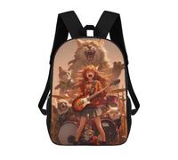 sinyumoney Impresión 3D Cat Band Rock Mochilas Escolares Para Niños Mochilas Para Libros De Gran Capacidad Mochila De Viaje Mochilas De Día 17inch