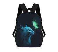 sinyumoney Impresión 3D Cat Butterfly Mochilas Escolares Para Niños De 17 Pulgadas, Mochilas Para Libros Para Niños, Mochila De Gran Capacidad, Mochila De Viaje, Mochilas De Uso Diario
