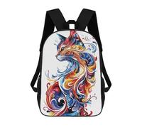 sinyumoney Impresión 3D Cat Pop Art Colorful Mochilas Escolares Para Niños Mochilas Para Libros De Gran Capacidad Mochila De Viaje Mochilas De Día 17inch
