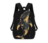 sinyumoney Impresión 3D Celestial Whale in Starry Night Mochilas Escolares Para Niños Mochilas Para Libros De Gran Capacidad Mochila De Viaje Mochilas De Día 17inch