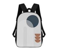 sinyumoney Impresión 3D Circles And Lines 3 Mochilas Escolares Para Niños Mochilas Para Libros De Gran Capacidad Mochila De Viaje Mochilas De Día 17inch