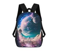 sinyumoney Impresión 3D City Under Celestial Dreamscape Mochilas Escolares Para Niños Mochilas Para Libros De Gran Capacidad Mochila De Viaje Mochilas De Día 17inch