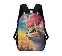 sinyumoney Impresión 3D Close Up Cat Mochilas Escolares Para Niños De 17 Pulgadas, Mochilas Para Libros Para Niños, Mochila De Gran Capacidad, Mochila De Viaje, Mochilas De Uso Diario