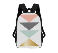 sinyumoney Impresión 3D Colored Geometry Mochilas Escolares Para Niños Mochilas Para Libros De Gran Capacidad Mochila De Viaje Mochilas De Día 17inch