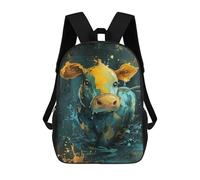 sinyumoney Impresión 3D Colorful Cow Painting Mochilas Escolares Para Niños De 17 Pulgadas, Mochilas Para Libros Para Niños, Mochila De Gran Capacidad, Mochila De Viaje, Mochilas De Uso Diario