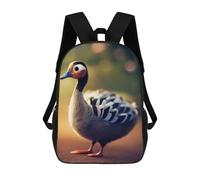sinyumoney Impresión 3D Colorful Duck Portrait Mochilas Escolares Para Niños Mochilas Para Libros De Gran Capacidad Mochila De Viaje Mochilas De Día 17inch