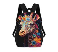 sinyumoney Impresión 3D Colorful Giraffe Art Print-2 Mochilas Escolares Para Niños De 17 Pulgadas, Mochilas Para Libros Para Niños, Mochila De Gran Capacidad, Mochila De Viaje, Mochilas De Uso Diario