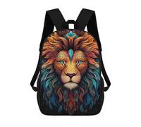 sinyumoney Impresión 3D Colorful Lion Art Print-10 Mochilas Escolares Para Niños De 17 Pulgadas, Mochilas Para Libros Para Niños, Mochila De Gran Capacidad, Mochila De Viaje, Mochilas De Uso Diario
