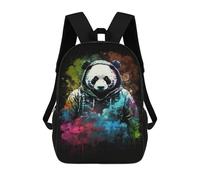 sinyumoney Impresión 3D Colorful Panda Art Print Mochilas Escolares Para Niños De 17 Pulgadas, Mochilas Para Libros Para Niños, Mochila De Gran Capacidad, Mochila De Viaje, Mochilas De Uso Diario
