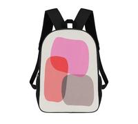 sinyumoney Impresión 3D Colorful Shapes A10 Mochilas Escolares Para Niños Mochilas Para Libros De Gran Capacidad Mochila De Viaje Mochilas De Día 17inch