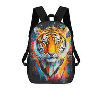 sinyumoney Impresión 3D Colorful Tiger Portrait Mochilas Escolares Para Niños Mochilas Para Libros De Gran Capacidad Mochila De Viaje Mochilas De Día 17inch